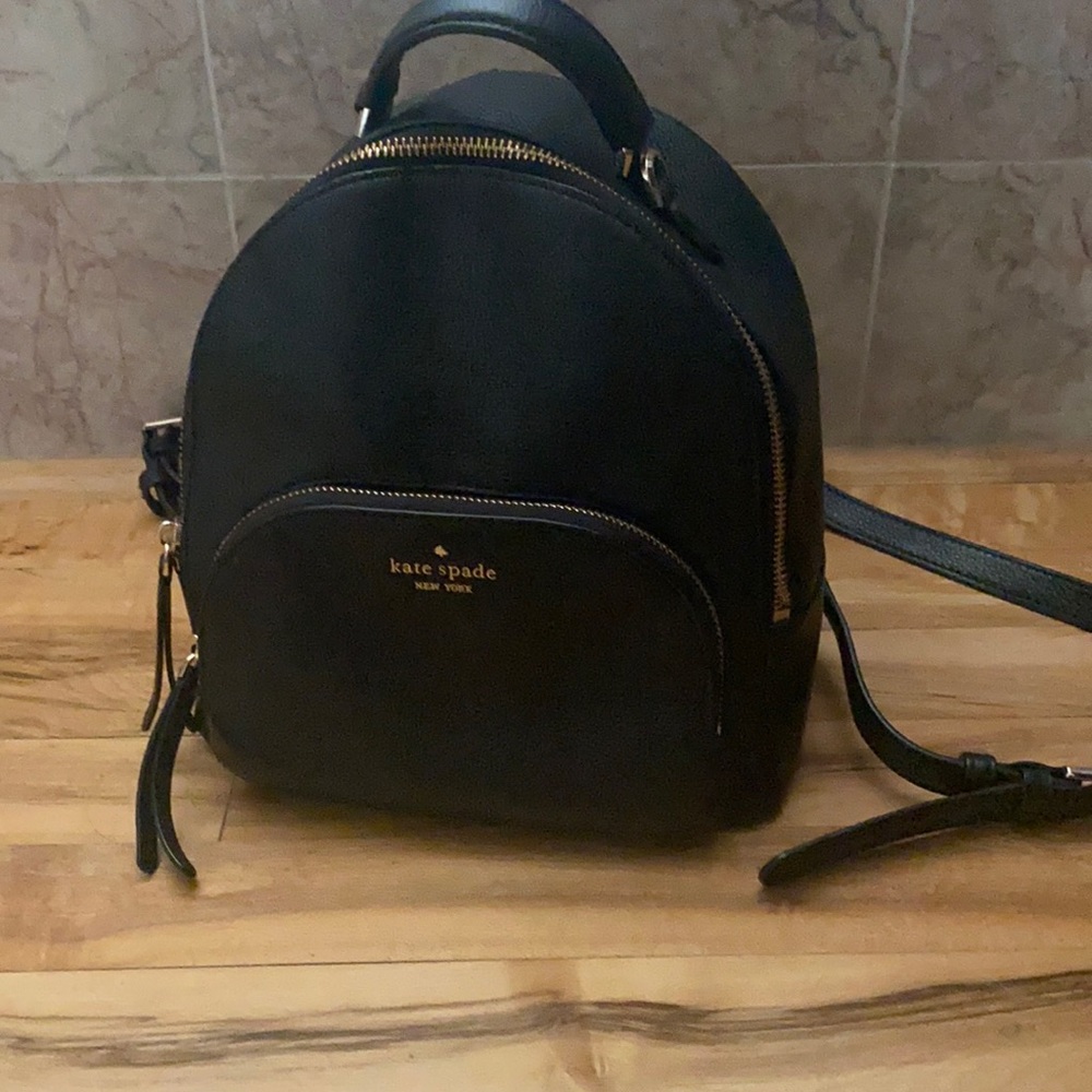 Kate Spade mini backpack black leather
